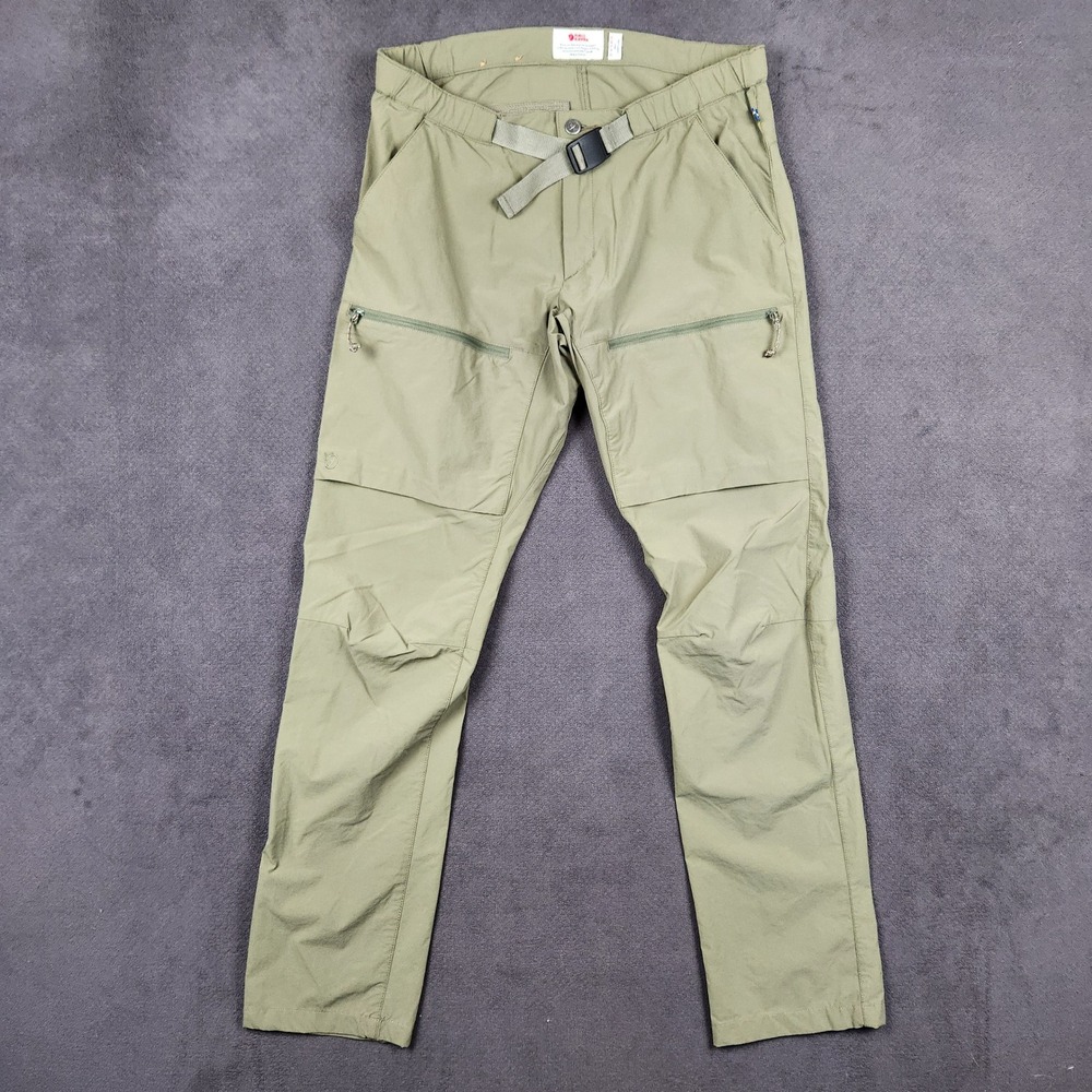 Fjallraven High Coast Hike Trousers Mens EU 46 US 30-31 Long Green Pants 33x32